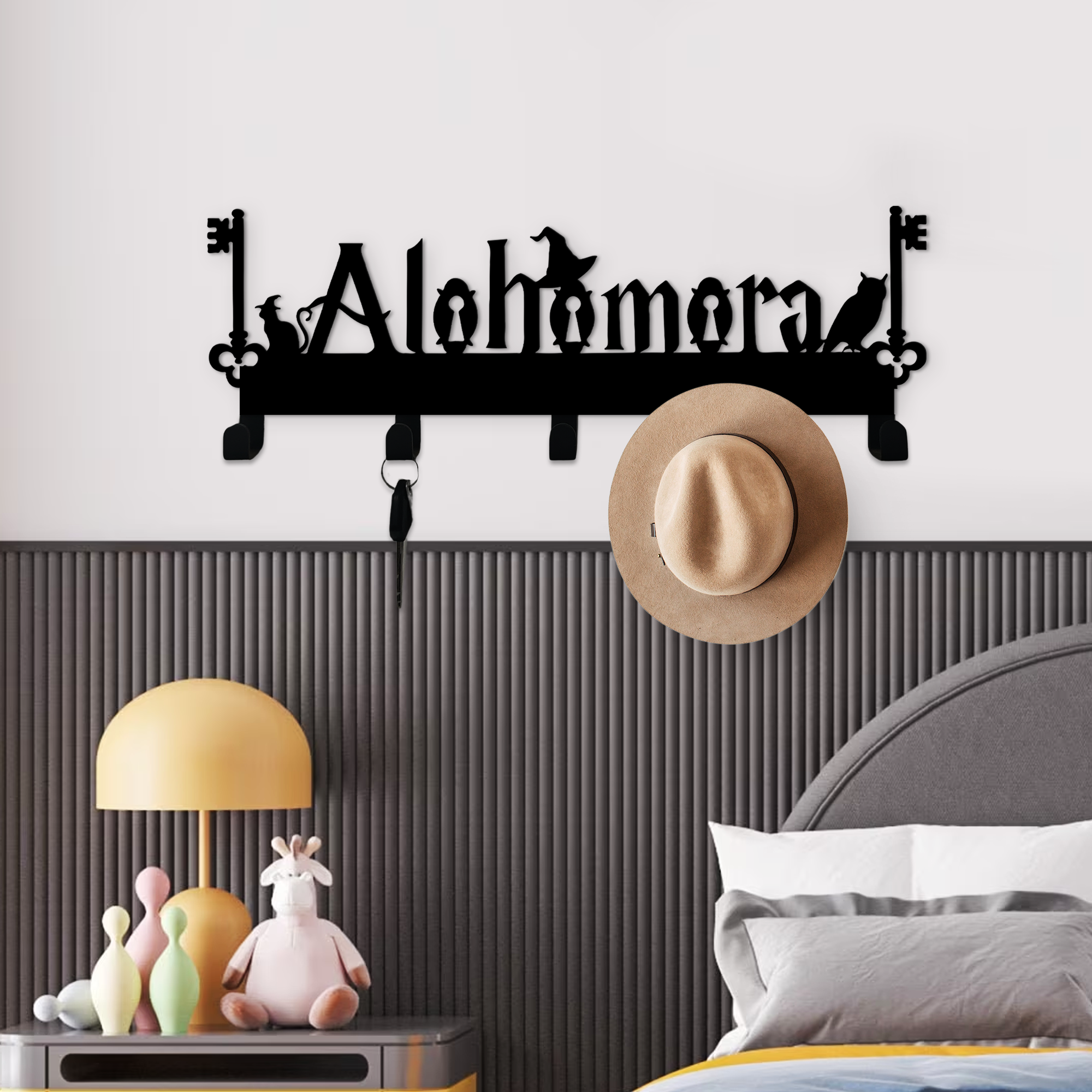 Alohomora Key hook | Magical Key Hook Sign | Metal Key Holder Home Decoration