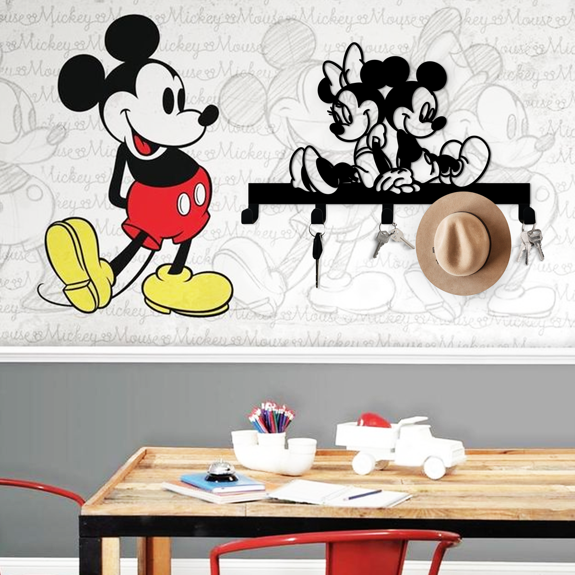 Mickey and Minnie Entryway Keyholder Hook