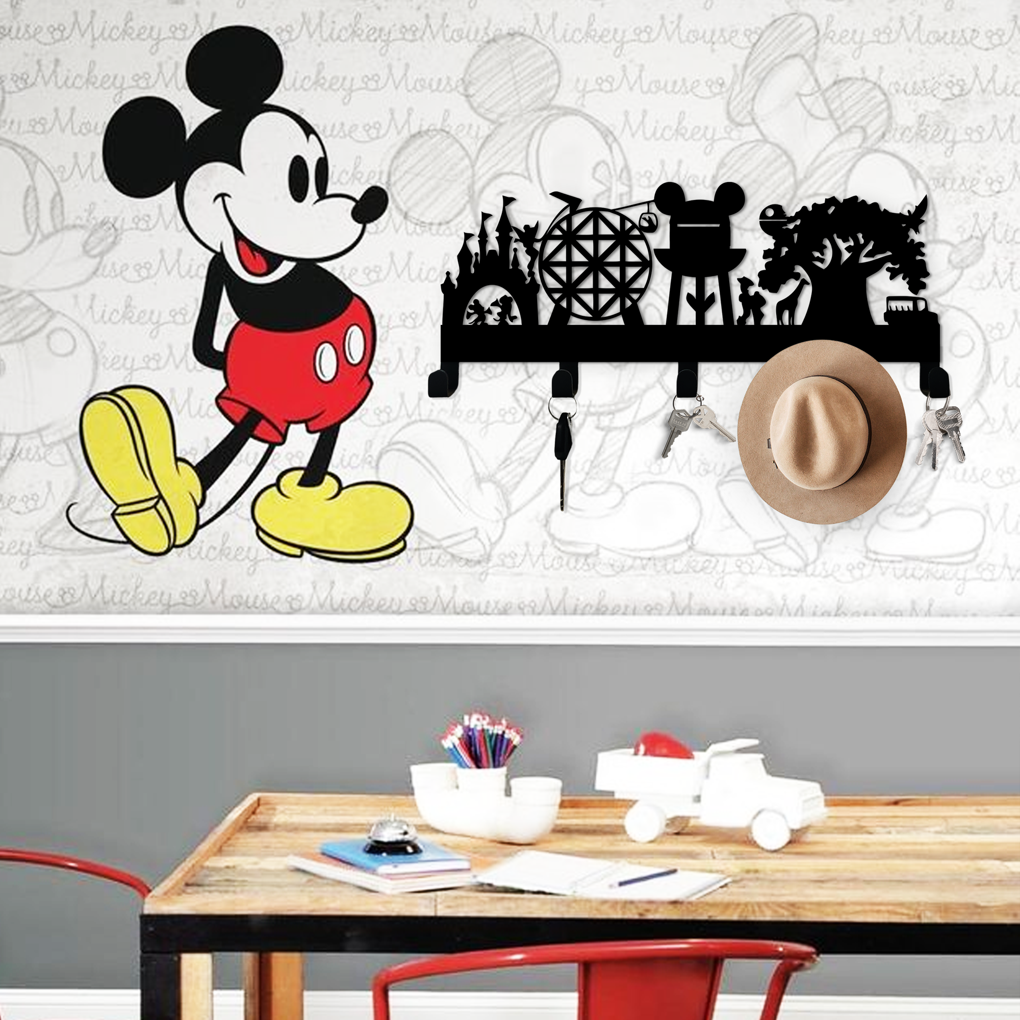 Welcome Disney Parks Key Hangers - Disney Key Hangers - Disney World Key Hook Rack - Disney Home Décor - Room Entrance Décor - New Home Gift