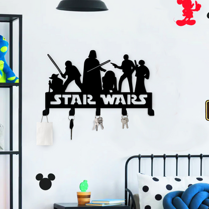 Star Wars Character Key Hangers - Disney Theme Metal Hanger - Game Room Wall Decor