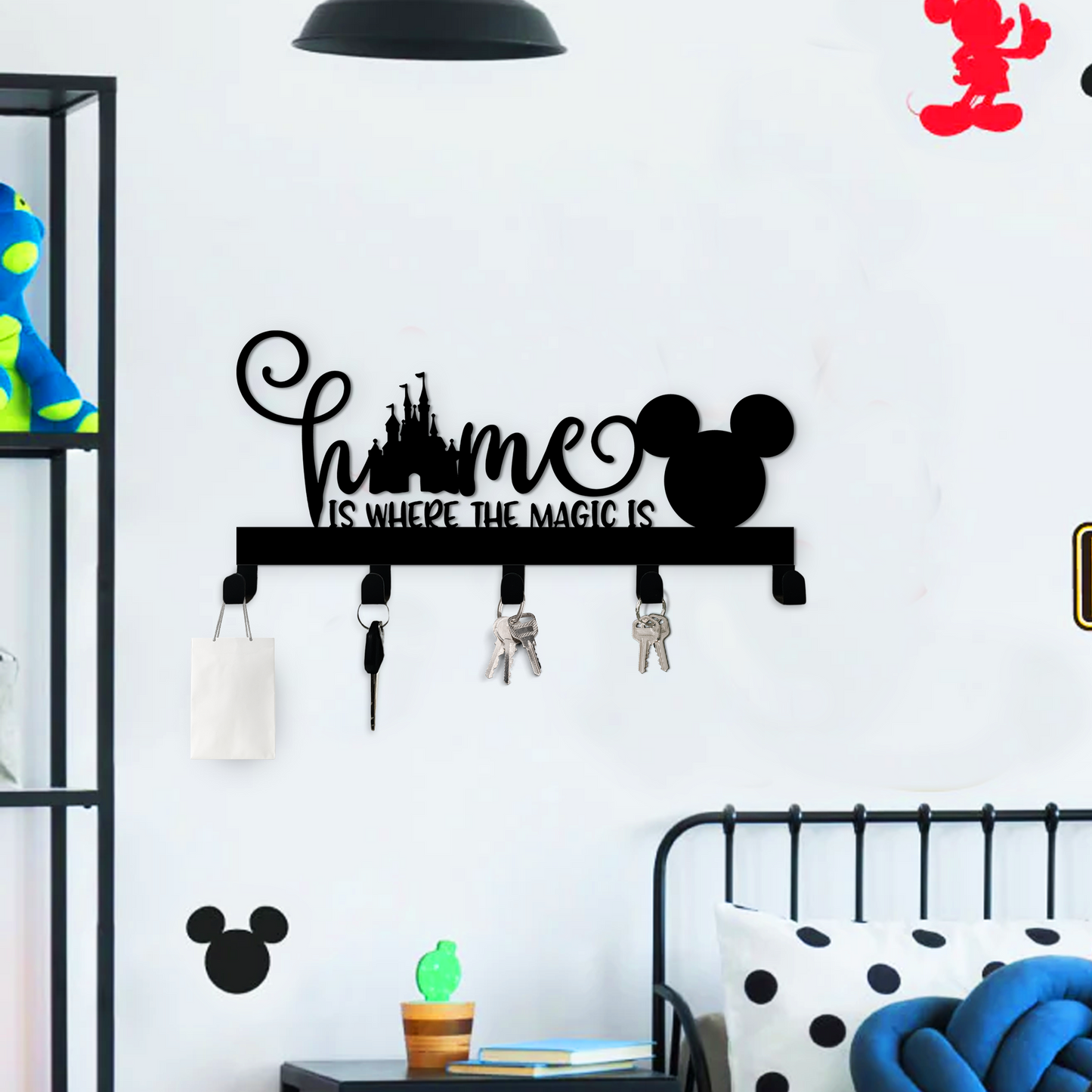 Home Is Where Magic Is Key Holder, Metal Castle Hangers