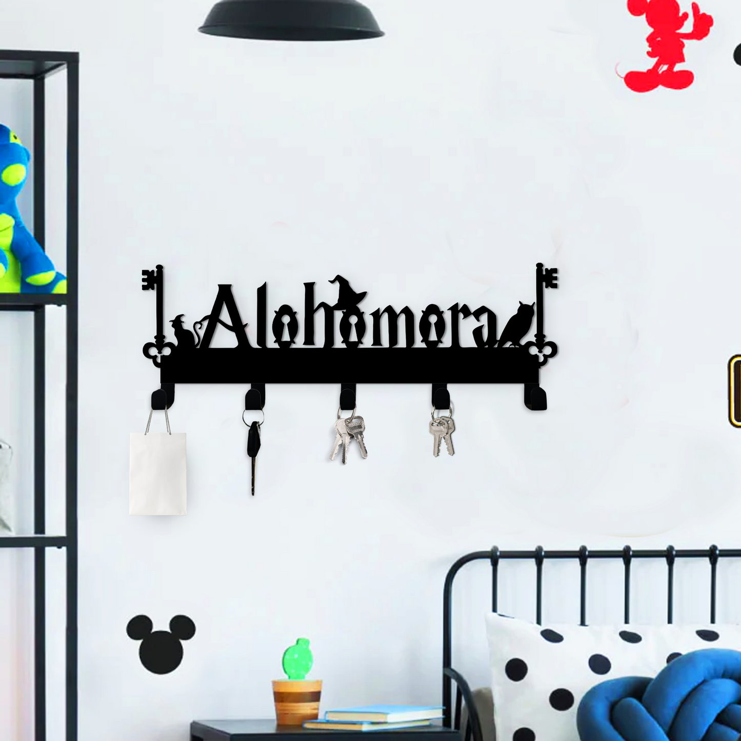 Alohomora Key hook | Magical Key Hook Sign | Metal Key Holder Home Decoration