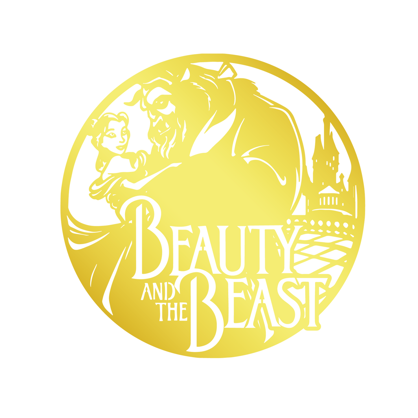 Beauty And The Beast Metal Wall Art, Disney Theme Home Decor