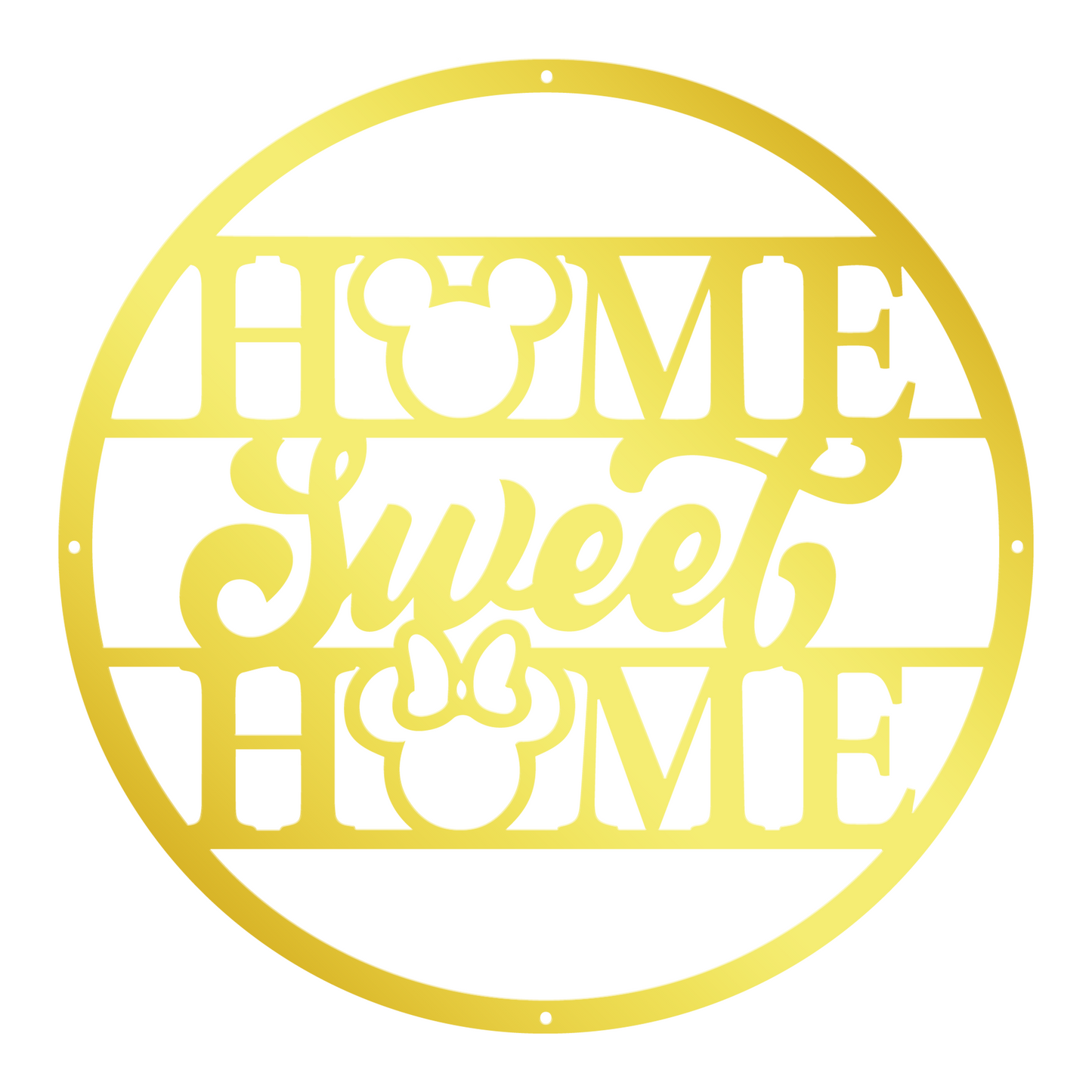 Home Sweet Home Metal Sign, Disney Metal Sign, Mickey And Minnie Metal Sign, Home And Wall Decor, Christmas Gifts, Housewarming Gifts