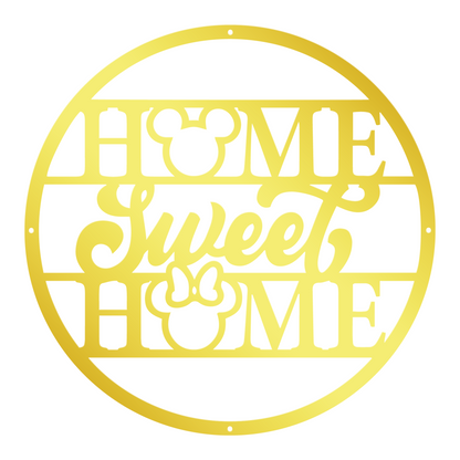 Home Sweet Home Metal Sign, Disney Metal Sign, Mickey And Minnie Metal Sign, Home And Wall Decor, Christmas Gifts, Housewarming Gifts