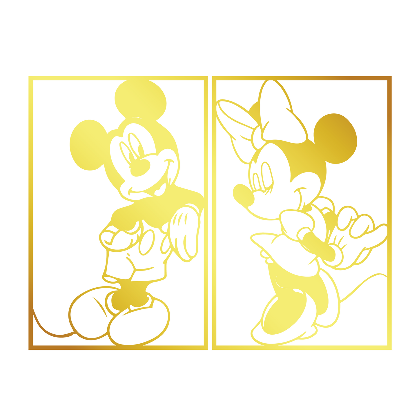 Mickey & Minnie Couple Metal Wall Art, Nursery Wall Art, Disney Wall Line Art