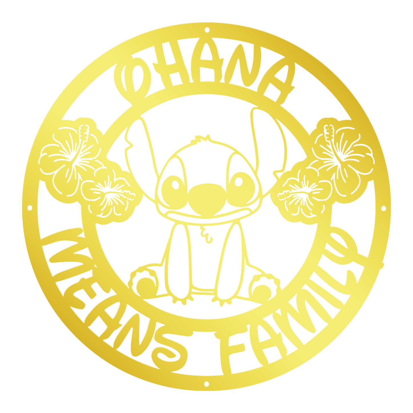 Cute Stitch Ohana Means Family Metal Sign, Stitch Home Entry Sign, Winter Festive Home Metal Decor, Christmas Decoration Metal Sign, Home And Wall Decor, Christmas Gifts