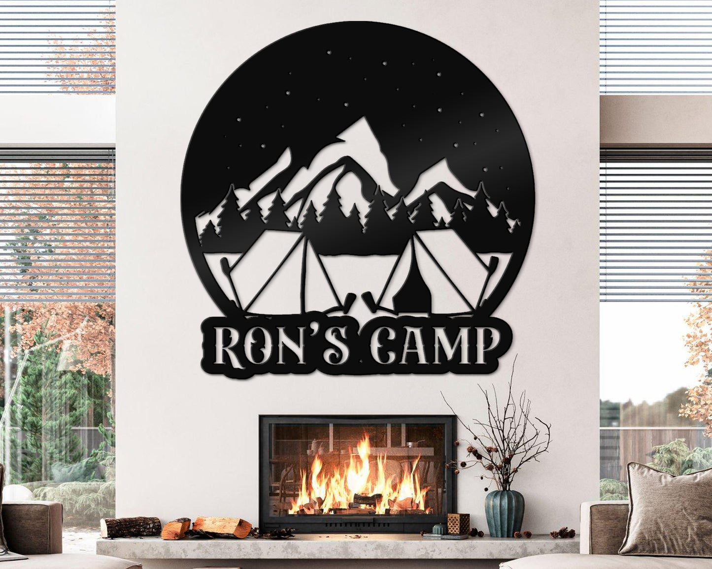 Camping Metal Sign