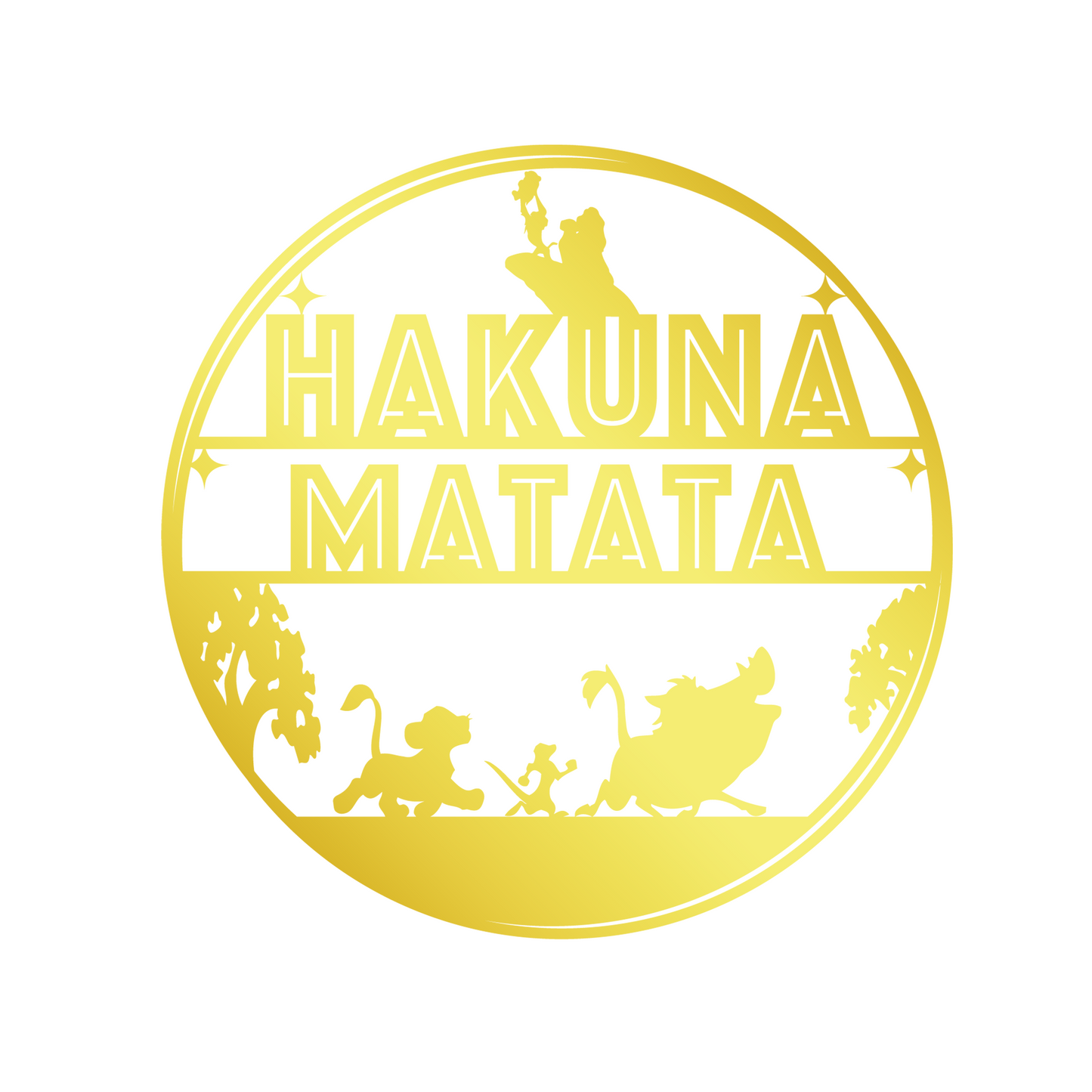 Hakuna Matata Metal Wall Art, Lion King Disney Theme Wall Decor