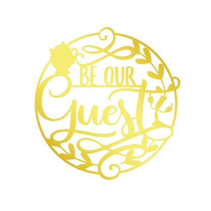 Be Our Guest Metal Wall Art, Disney Theme Home Decor