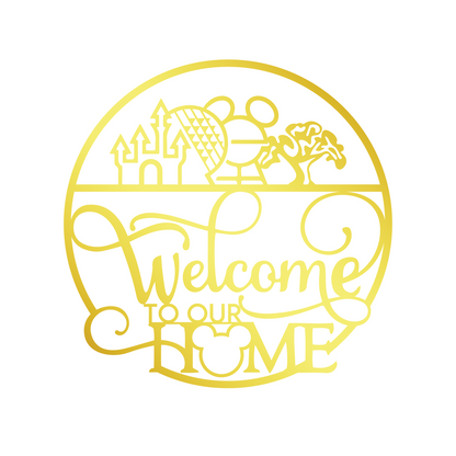 Welcome To Our Home Metal Wall Art, Home Entrance Deocr