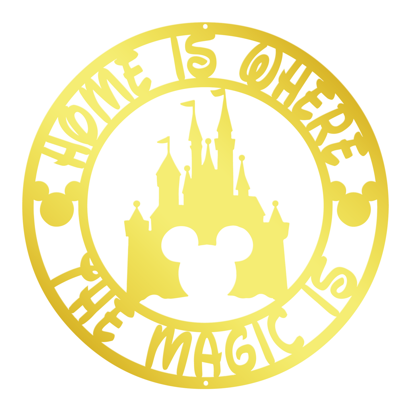 Home Is Where The Magic Is Disney Metal Sign, Disney Castle Metal Sign, Mickey Metal Sign, Home and Wall Decor, Front Porch Decor, Housewarming Gifts, Christmas Gifts