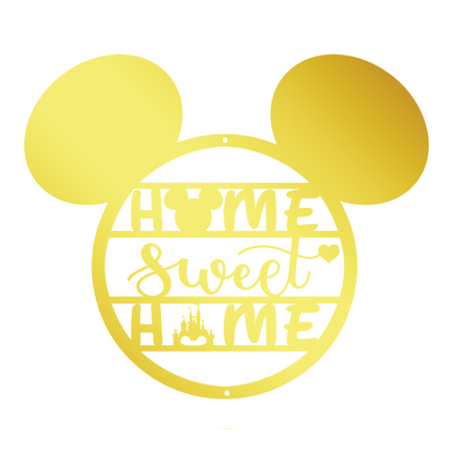 Mickey Face Home Sweet Home Metal Sign, Disney Metal Sign, Home And Wall Decor, Christmas Deocr, Housewarming Gifts