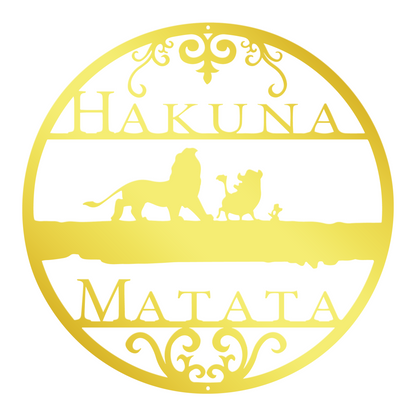 Disney Hakuna Matata Lion King Metal Sign