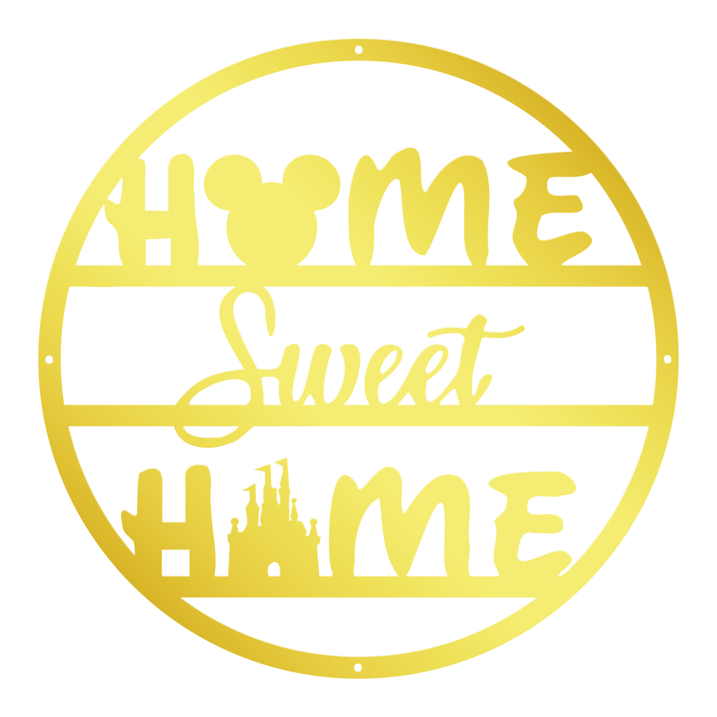 Home Sweet Home Metal Sign, Disney Metal Sign, Mickey And Castle Sign, Home And Wall Decor, Christmas Deocr, Housewarming Gifts