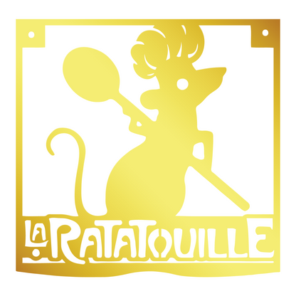 La Ratatouille Metal Sign, Unique Kitchen Wall Decor, Dining Room Decor, Gift For Chef Gusteau, Housewarming Gifts, Christmas Gifts