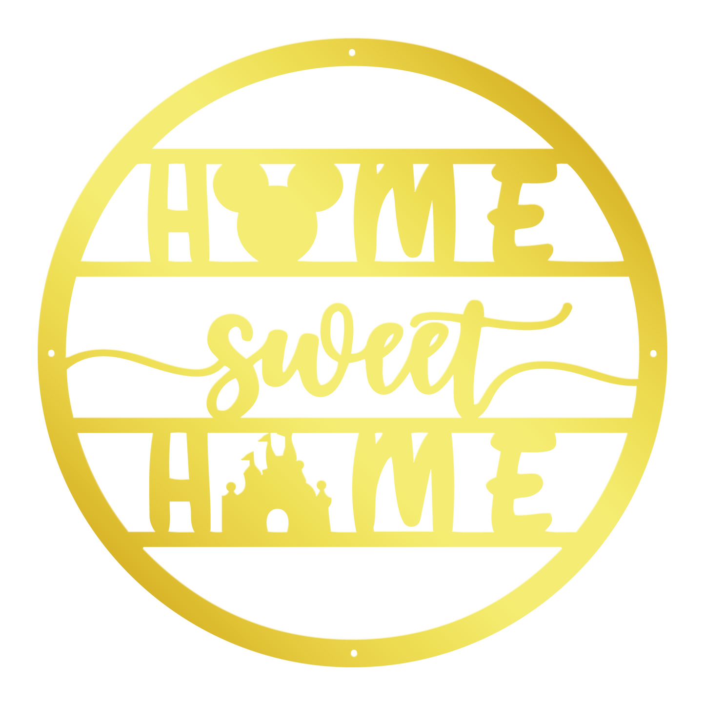 Home Sweet Home Metal Sign, Disney Metal Sign, Mickey Face And Castle Sign, Home And Wall Decor, Christmas Gifts, Housewarming Gifts