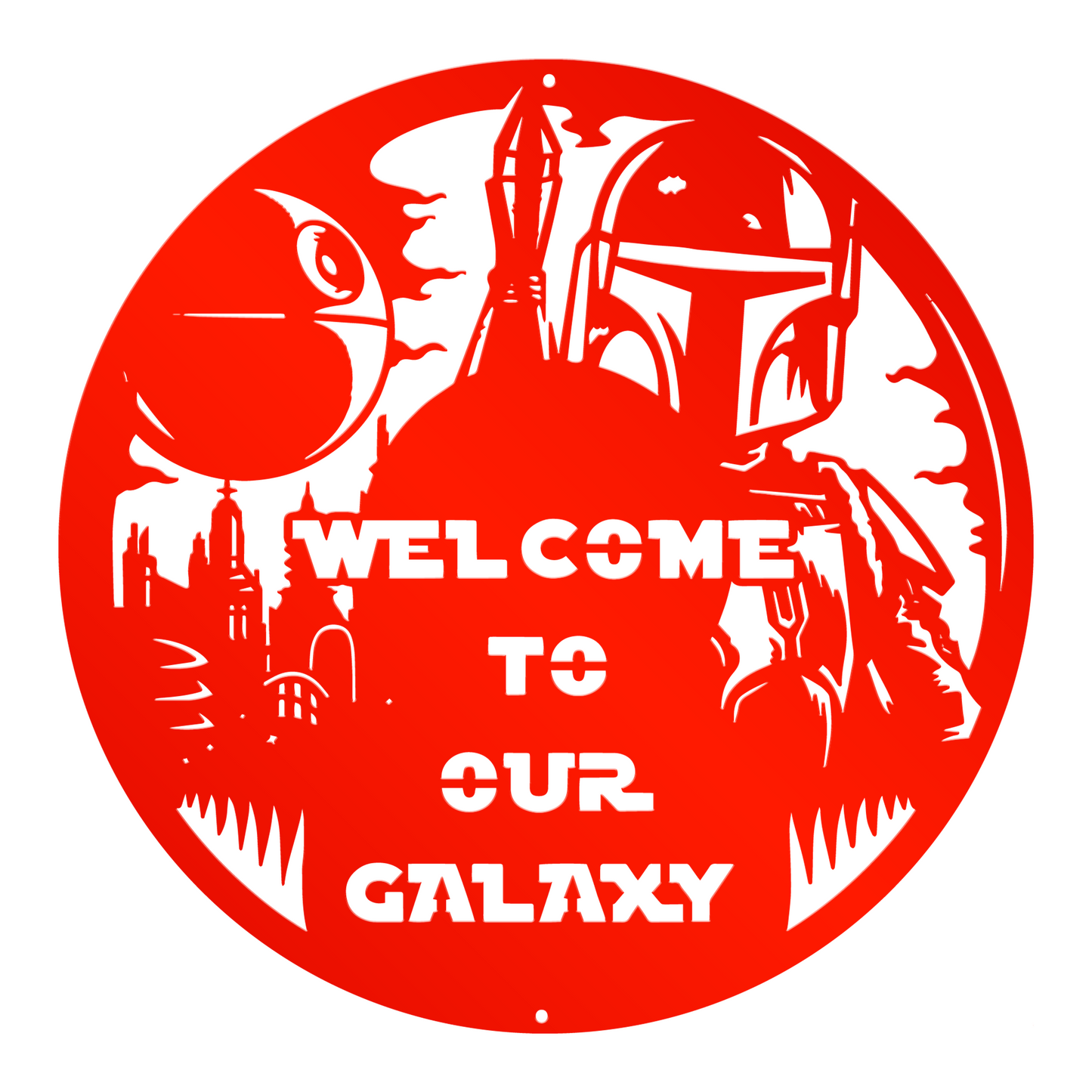 Welcome To Our Galaxy Metal Sign, Mandalorian Metal Sign, Star War Quote Metal Sign, Home And Wall Decor, Front Door Decor, Winter Decor, Housewarming Gifts, Christmas Gifts