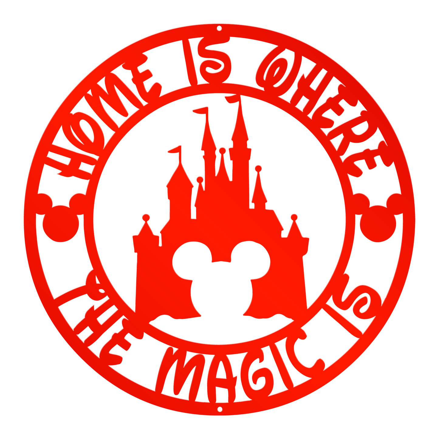 Home Is Where The Magic Is Disney Metal Sign, Disney Castle Metal Sign, Mickey Metal Sign, Home and Wall Decor, Front Porch Decor, Housewarming Gifts, Christmas Gifts