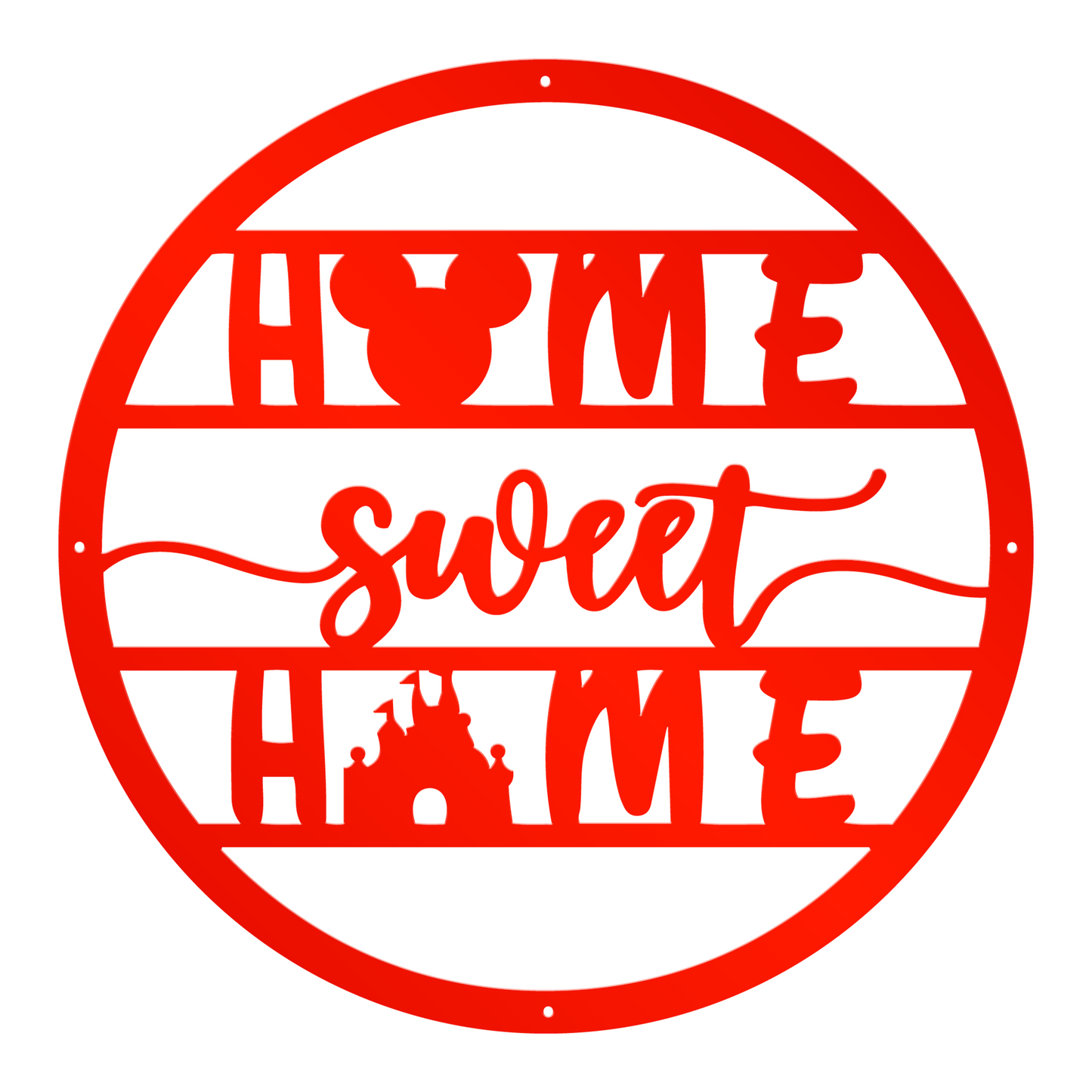 Home Sweet Home Metal Sign, Disney Metal Sign, Mickey Face And Castle Sign, Home And Wall Decor, Christmas Gifts, Housewarming Gifts