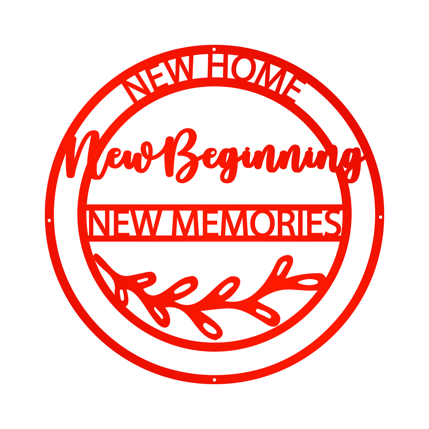 Personalized New Home New Beginning New Memories Metal Sign