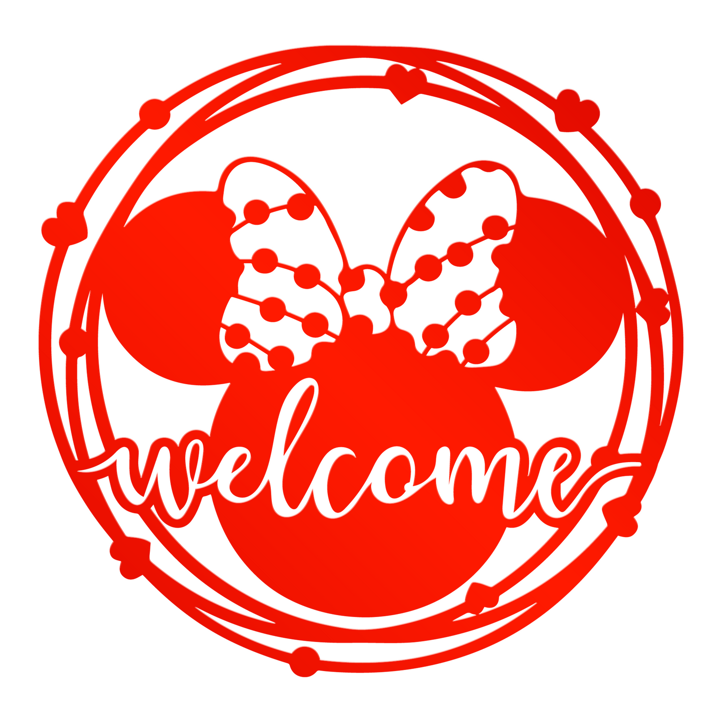 Welcome Disney Mickey Head Castle Decor