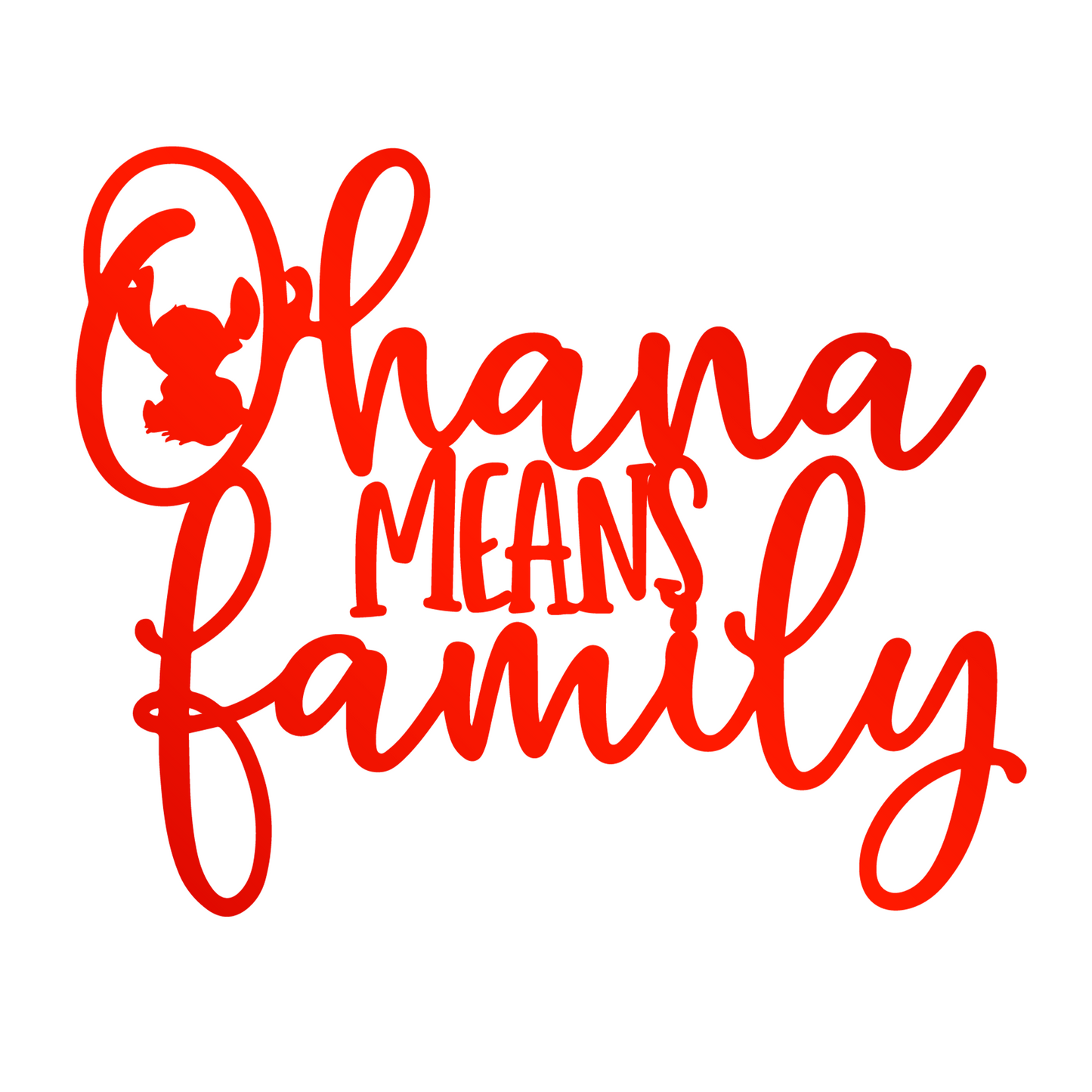 Ohana Means Family Metal Wall Art, Nursery Wall Art, Home Wall Decor