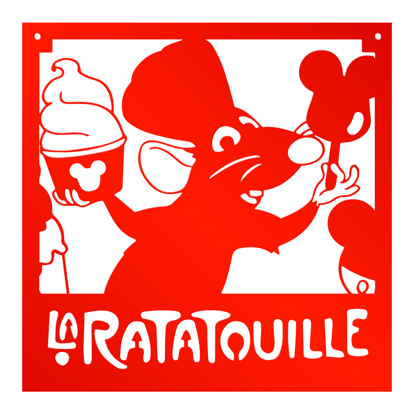 Metal La Ratatouille Sign, Dining Room Decor, Unique Kitchen Wall Decor, Gift For Chef Gusteau, Housewarming Gifts, Christmas Gifts