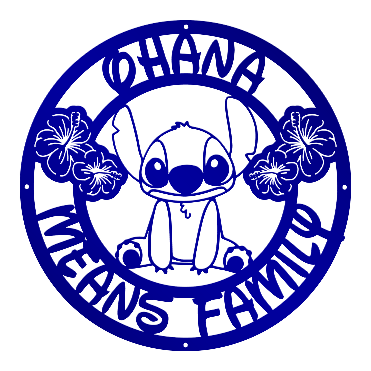 Cute Stitch Ohana Means Family Metal Sign, Stitch Home Entry Sign, Winter Festive Home Metal Decor, Christmas Decoration Metal Sign, Home And Wall Decor, Christmas Gifts