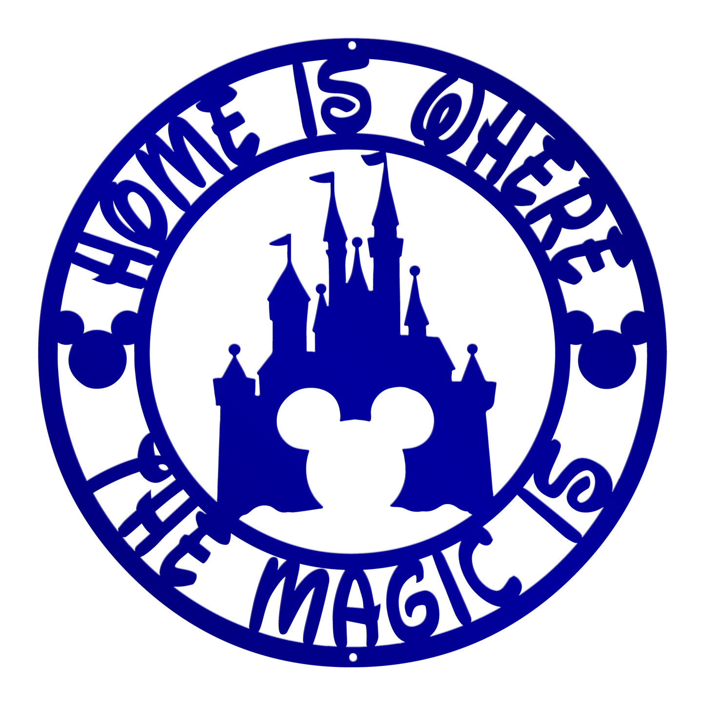 Home Is Where The Magic Is Disney Metal Sign, Disney Castle Metal Sign, Mickey Metal Sign, Home and Wall Decor, Front Porch Decor, Housewarming Gifts, Christmas Gifts