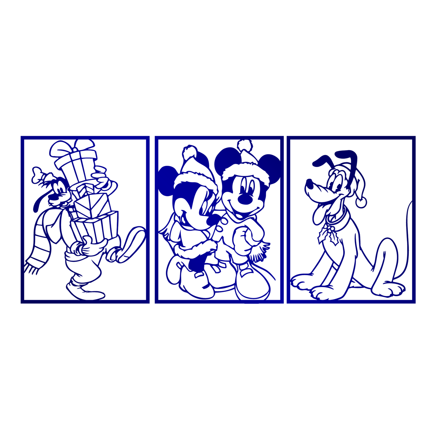 Mickey & Pluto Metal Wall Art, Nursery Wall Art, Disney Wall Line Art