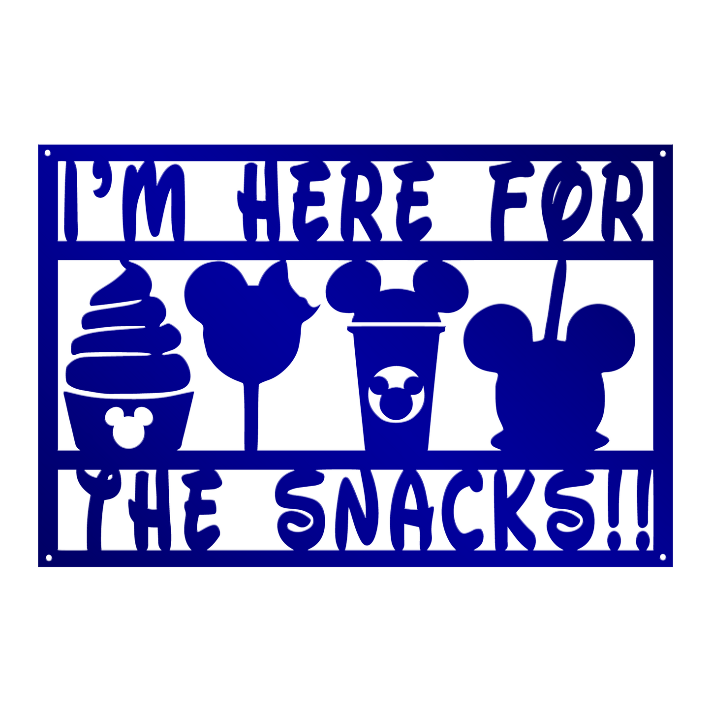 I'm Here For The Snacks Metal Sign, Disneyland Metal Sign, Funny Quote Metal Sign, Kitchen Decor, Dining Room Decor, Gift For Chef, Christmas Gifts