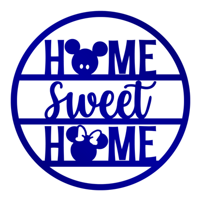 Home Sweet Home Metal Sign, Welcome Mickey Metal Sign, Home And Wall Decor, Funny Quote Metal Sign, Front Porch Decor, Housewarming Gifts