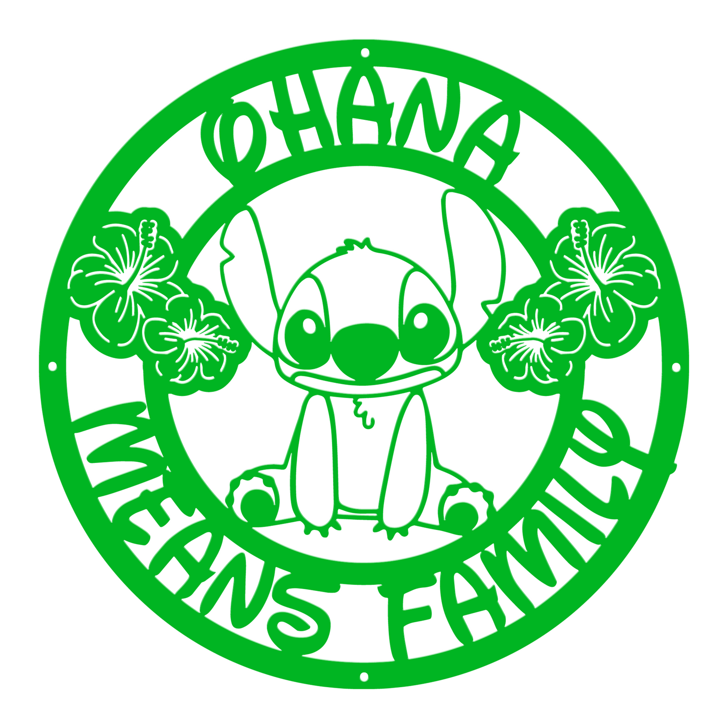 Cute Stitch Ohana Means Family Metal Sign, Stitch Home Entry Sign, Winter Festive Home Metal Decor, Christmas Decoration Metal Sign, Home And Wall Decor, Christmas Gifts