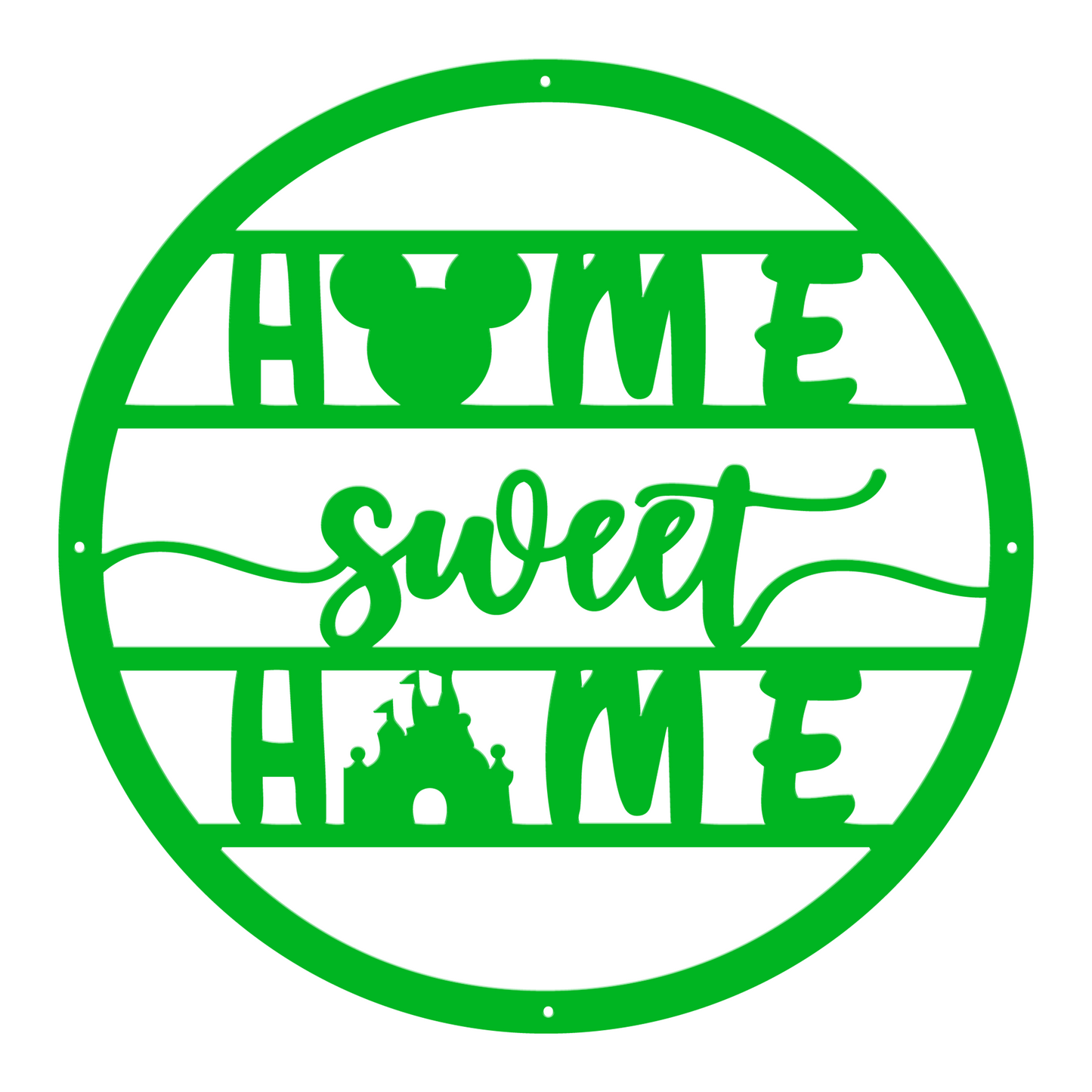 Home Sweet Home Metal Sign, Disney Metal Sign, Mickey Face And Castle Sign, Home And Wall Decor, Christmas Gifts, Housewarming Gifts