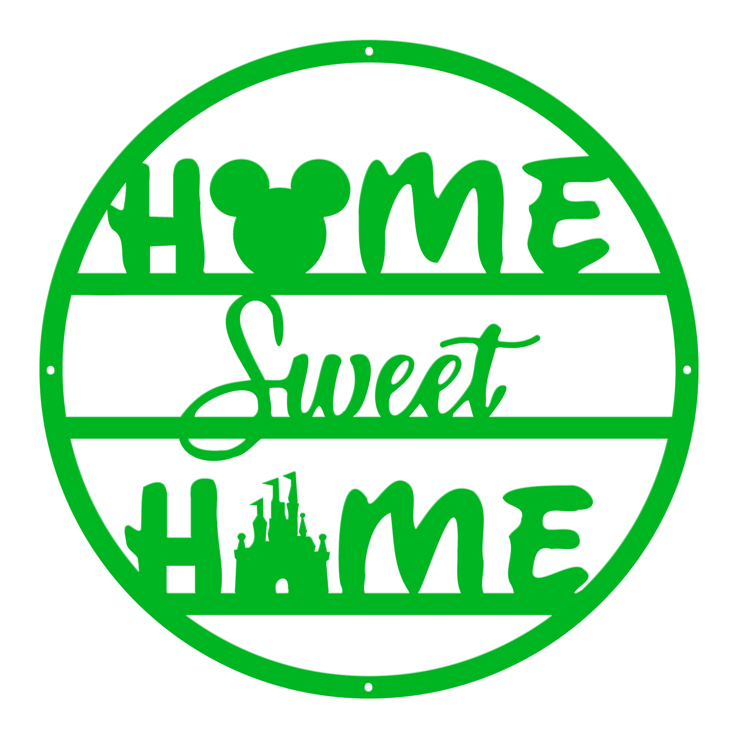 Home Sweet Home Metal Sign, Disney Metal Sign, Mickey And Castle Sign, Home And Wall Decor, Christmas Deocr, Housewarming Gifts