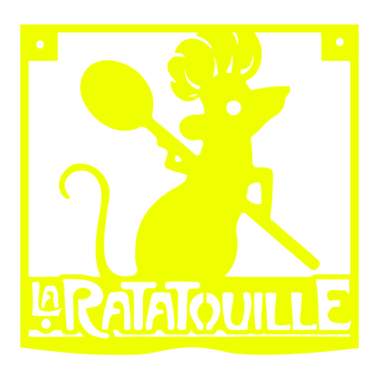 La Ratatouille Metal Sign, Unique Kitchen Wall Decor, Dining Room Decor, Gift For Chef Gusteau, Housewarming Gifts, Christmas Gifts