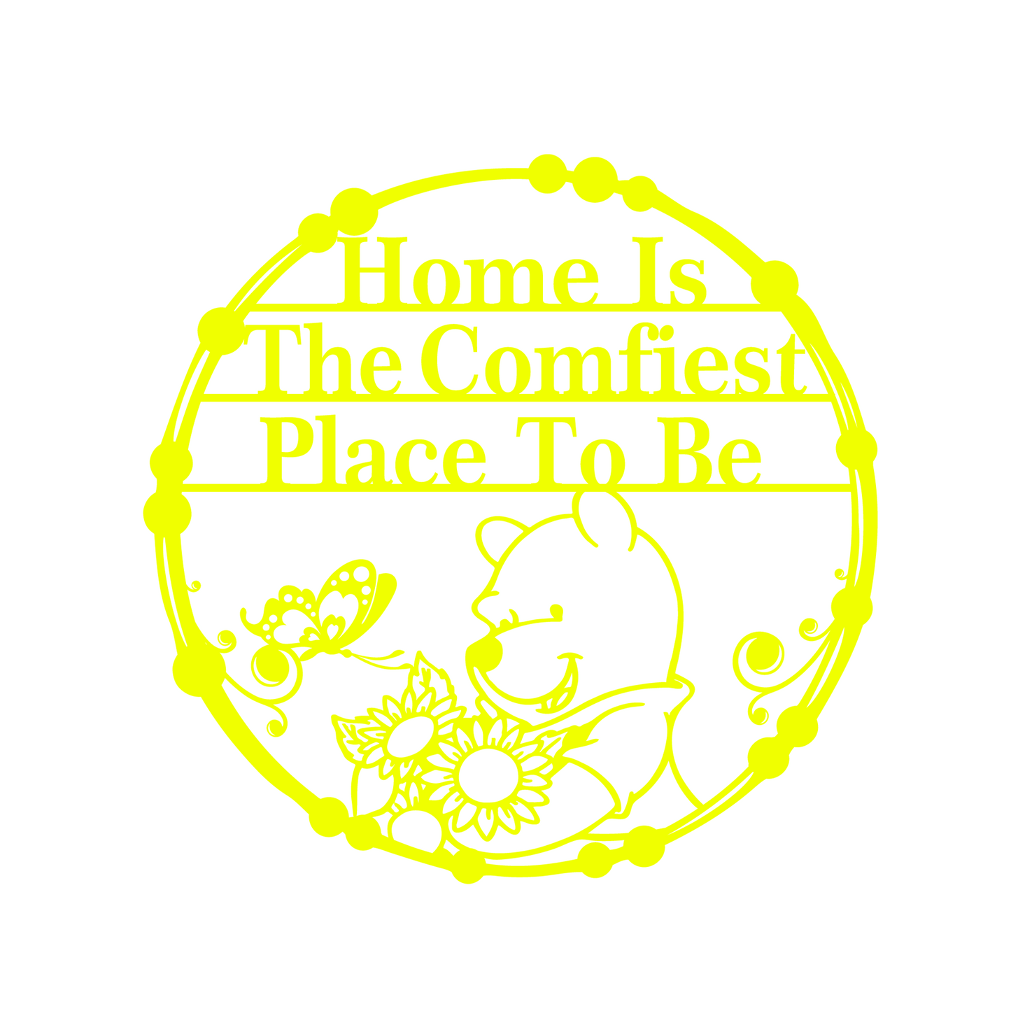 Home Is The Comfiest Place To Be Metal Wall Art, Welcome Entry Sign