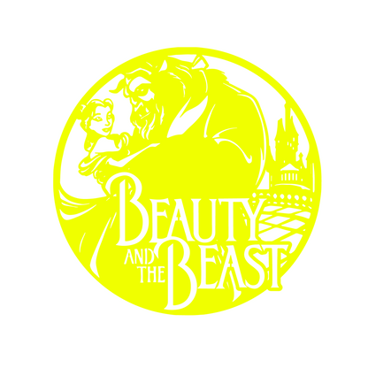 Beauty And The Beast Metal Wall Art, Disney Theme Home Decor