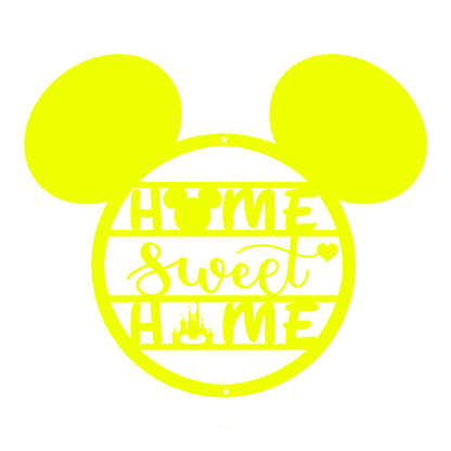 Mickey Face Home Sweet Home Metal Sign, Disney Metal Sign, Home And Wall Decor, Christmas Deocr, Housewarming Gifts