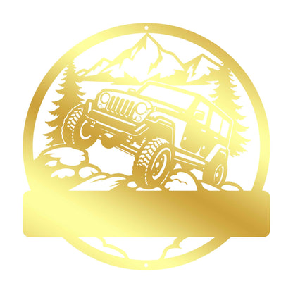 Custom Offroad Jeep Metal Decor - Adventure Home Wall Decor