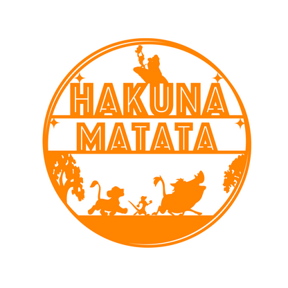 Hakuna Matata Metal Wall Art, Lion King Disney Theme Wall Decor