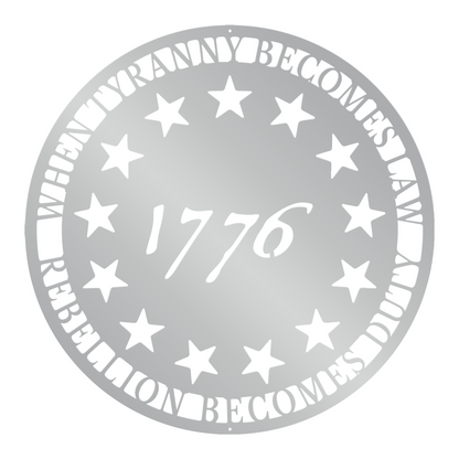 Metal USA 1776 Round Sign