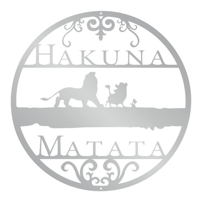 Disney Hakuna Matata Lion King Metal Sign