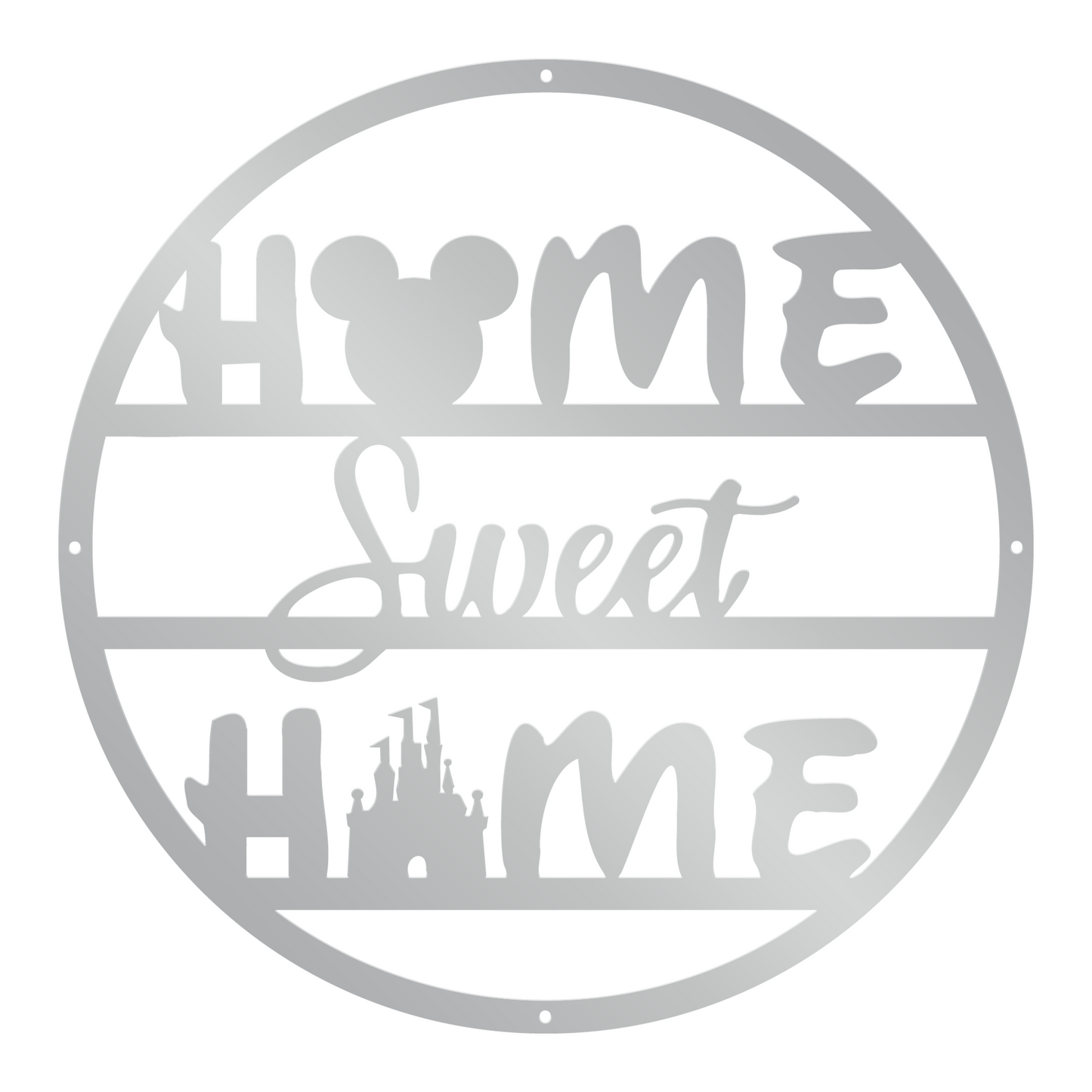 Home Sweet Home Metal Sign, Disney Metal Sign, Mickey And Castle Sign, Home And Wall Decor, Christmas Deocr, Housewarming Gifts