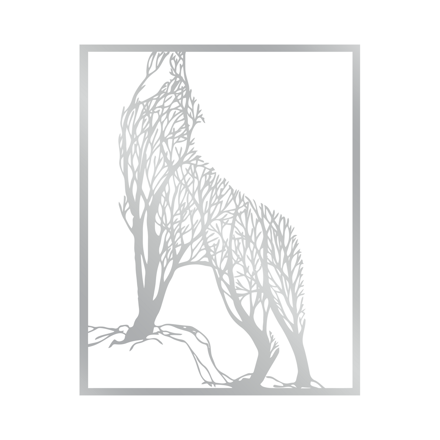 Black Wolf Metal Wall Art - Wolf Metal Wall Art