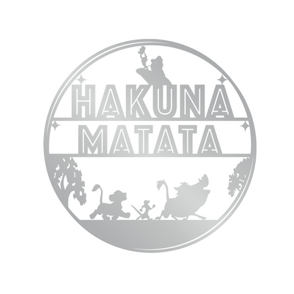 Hakuna Matata Metal Wall Art, Lion King Disney Theme Wall Decor