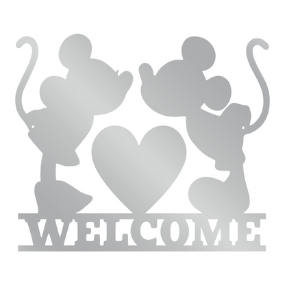 Welcome Metal Sign, Mickey And Minnie Metal Sign, Couple Metal Sign, Disney Wall Decor, Home and Wall Decor, Housewarming Gifts, Christmas Gifts