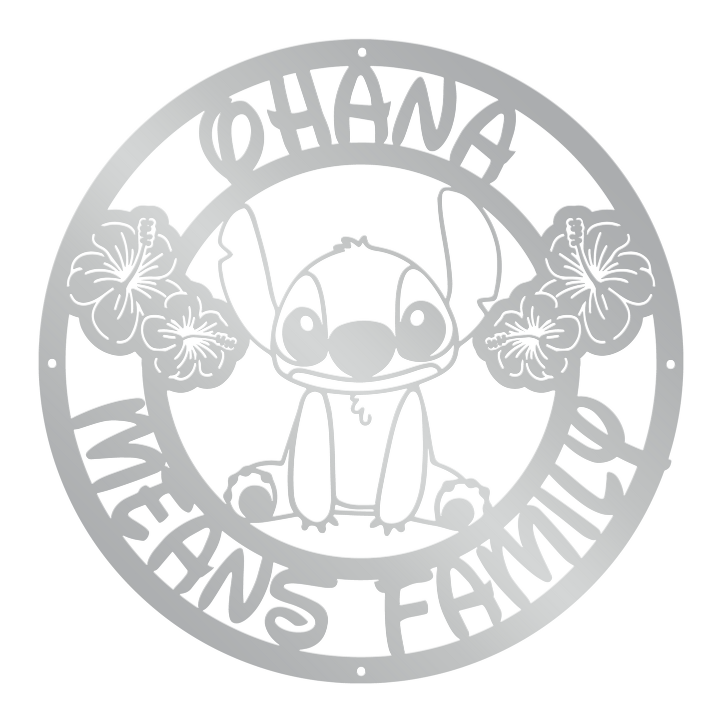 Cute Stitch Ohana Means Family Metal Sign, Stitch Home Entry Sign, Winter Festive Home Metal Decor, Christmas Decoration Metal Sign, Home And Wall Decor, Christmas Gifts