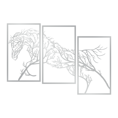 Metal Running Horse Wall Art Decor